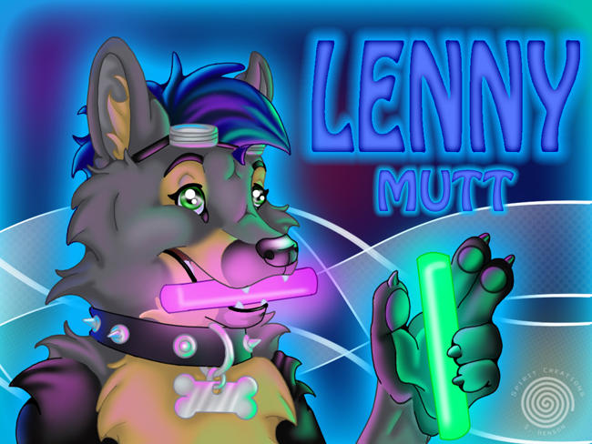 Convention Badge: Lenny Mutt by SpiritCreations on DeviantArt