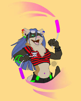 T-Shirt Design: Flower Ferret