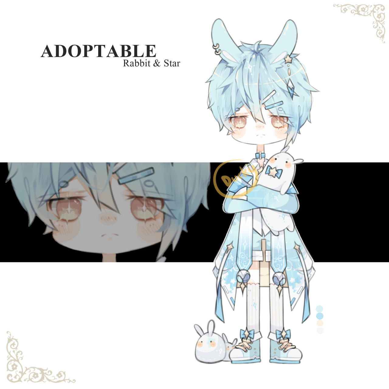 (CLOSE)Adoptable(86):Rabbit and Star by MUANZ on DeviantArt