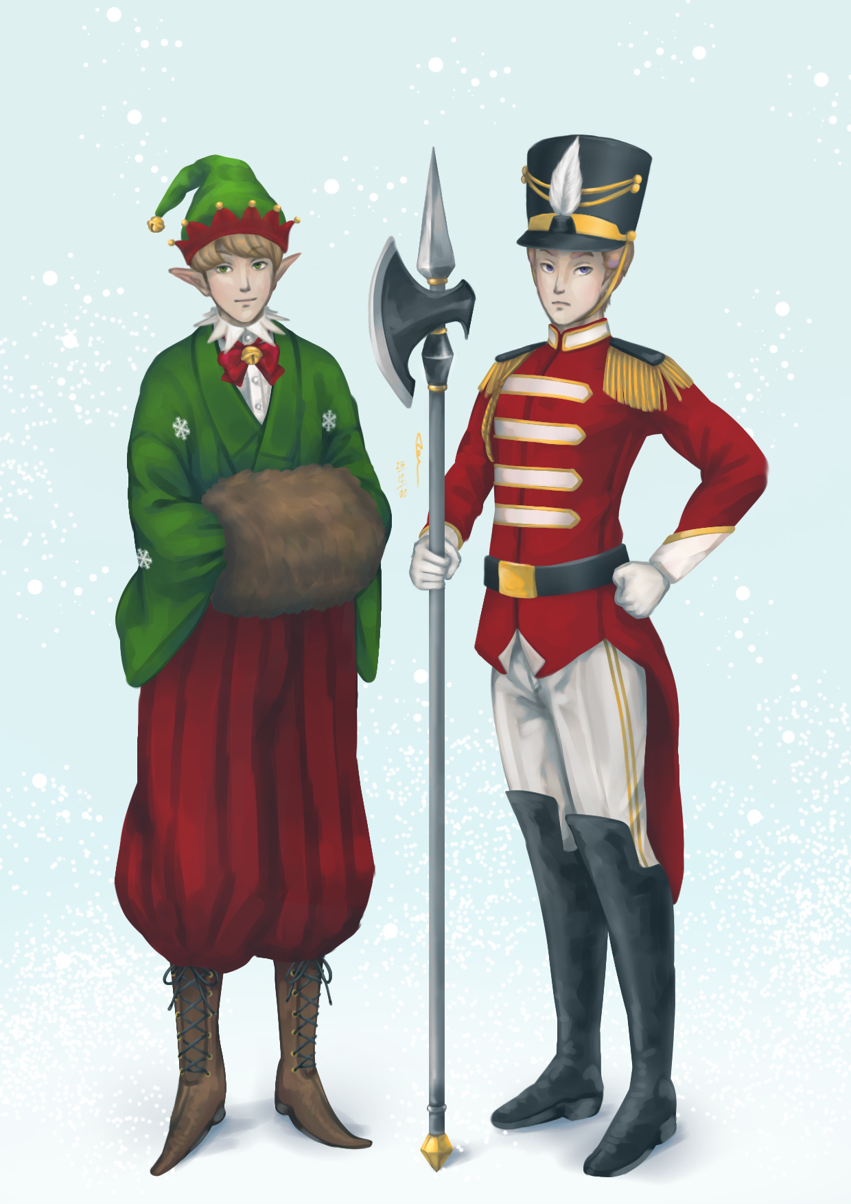 The elf and his guard by neneakaaka on DeviantArt