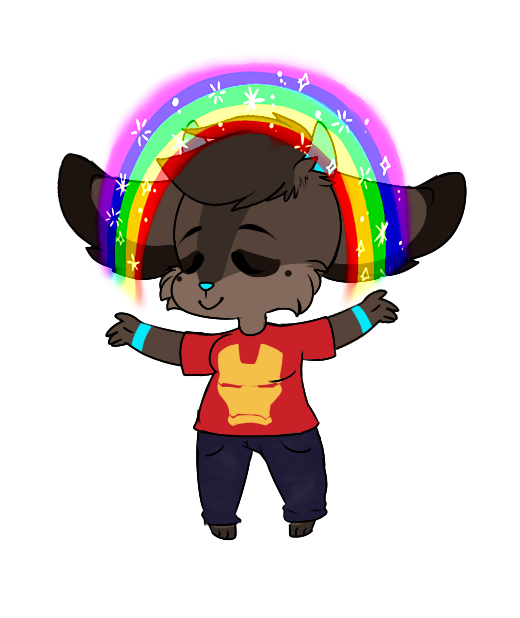 Rainbow-Moose YCH