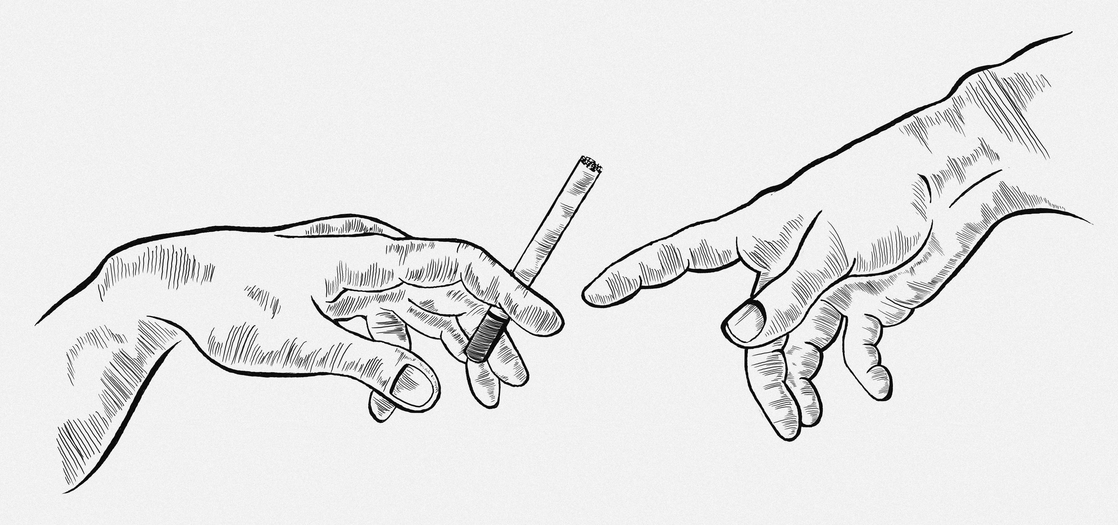Tattoo design - The creation of Adam with cig. by AshaDenali on DeviantArt Tattoo design - The creation of Adam with cig. by AshaDenali on DeviantArt