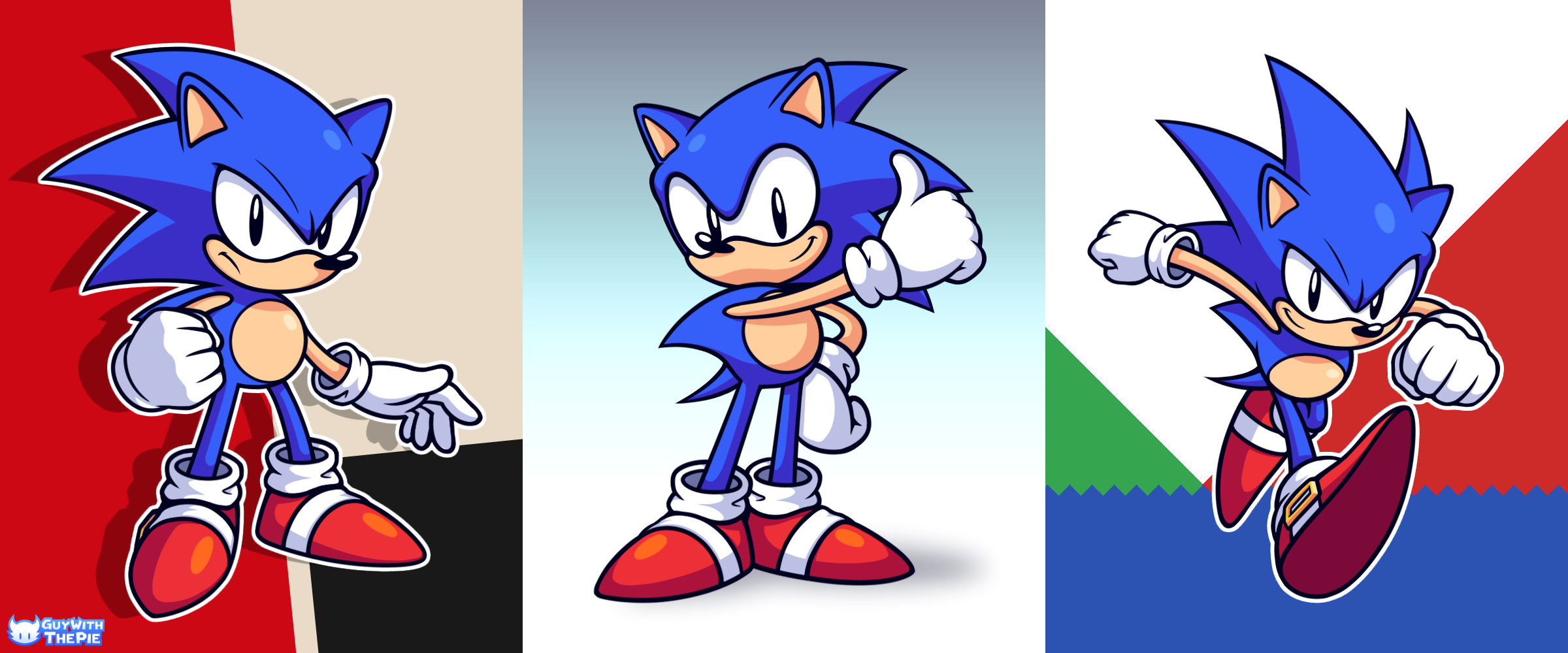 AFAHSHDJF *Dies* — Classic Sonic is one blue bapy boi :) Redraw of