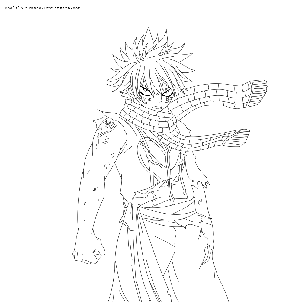 How to draw Natsu (dragon force) 