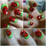 Watermelon nails