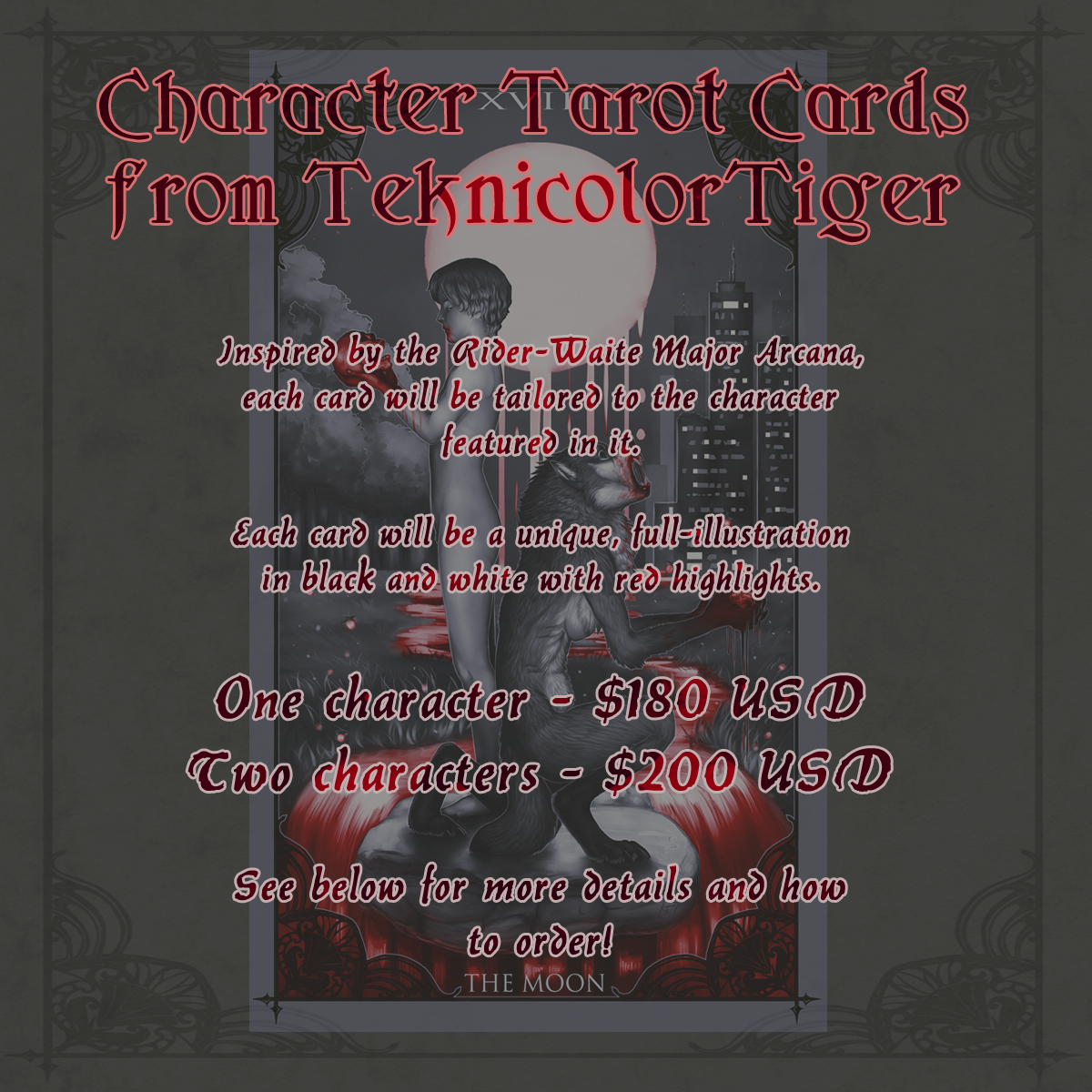 Now Open For Character Tarot Card Commissions!