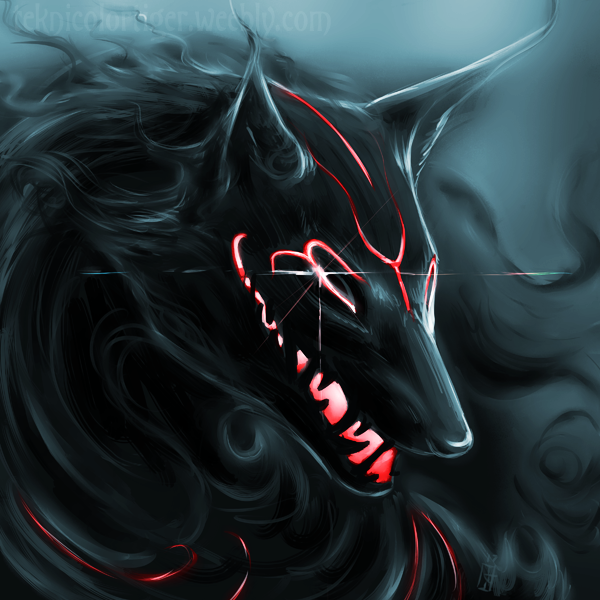 Halloween Snarly Icon: Shadow Fox Demon by TeknicolorTiger on DeviantArt