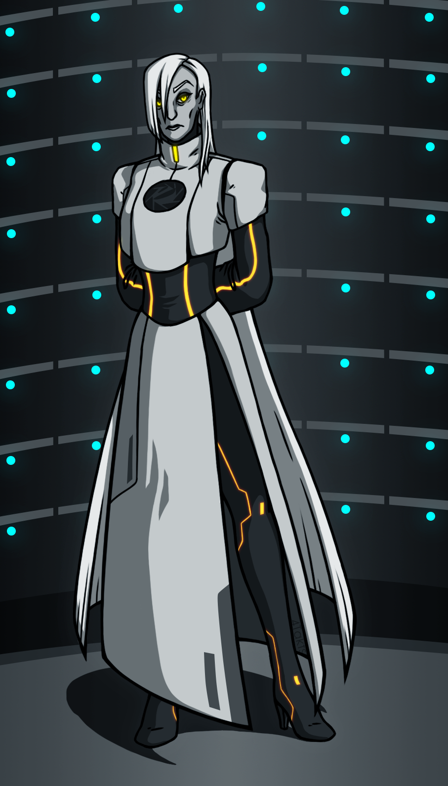 Glados Android Humanoid GLaDOS humanization by kaetanye4ka on DeviantArt