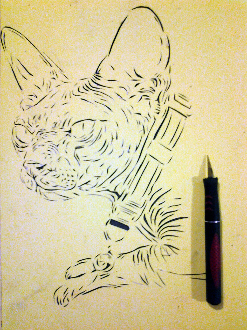 cat stencil by kriminalrx on DeviantArt