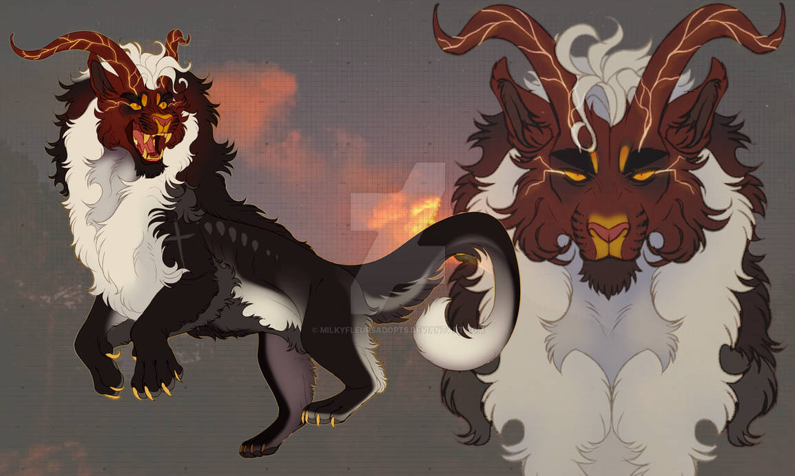 Volcano Demon VOLCANO DEMON auction (closed) by MilkyfleursAdopts on DeviantArt