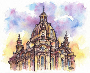 Dresden watercolor illustration