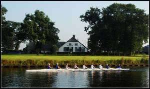 Rowing on the River Eem