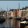 A Groningen harbour scene