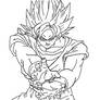 SSJ Goku -Line art-