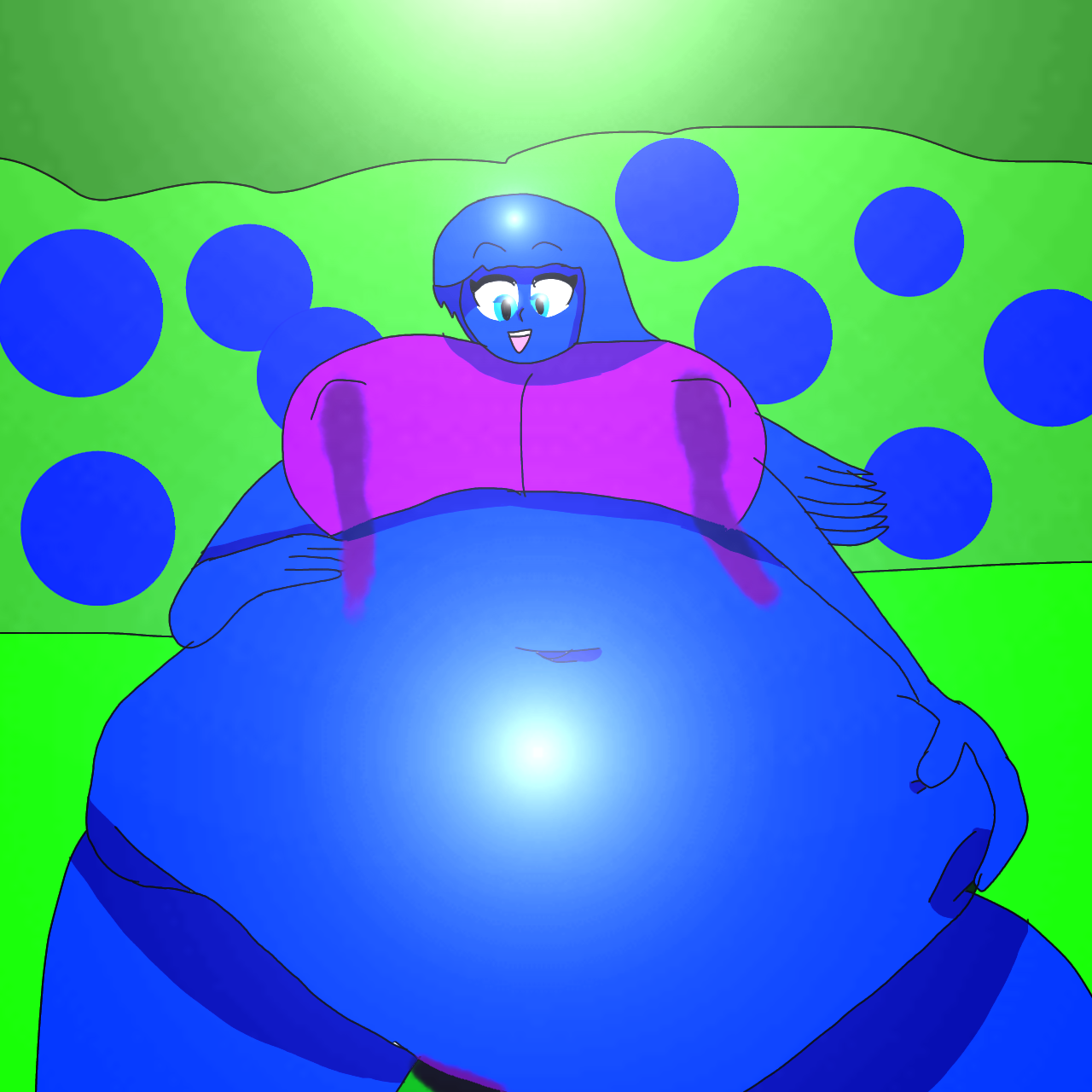 Blueberry Girl Inflation Deviantart blueberry-girl-inflation-deviantart