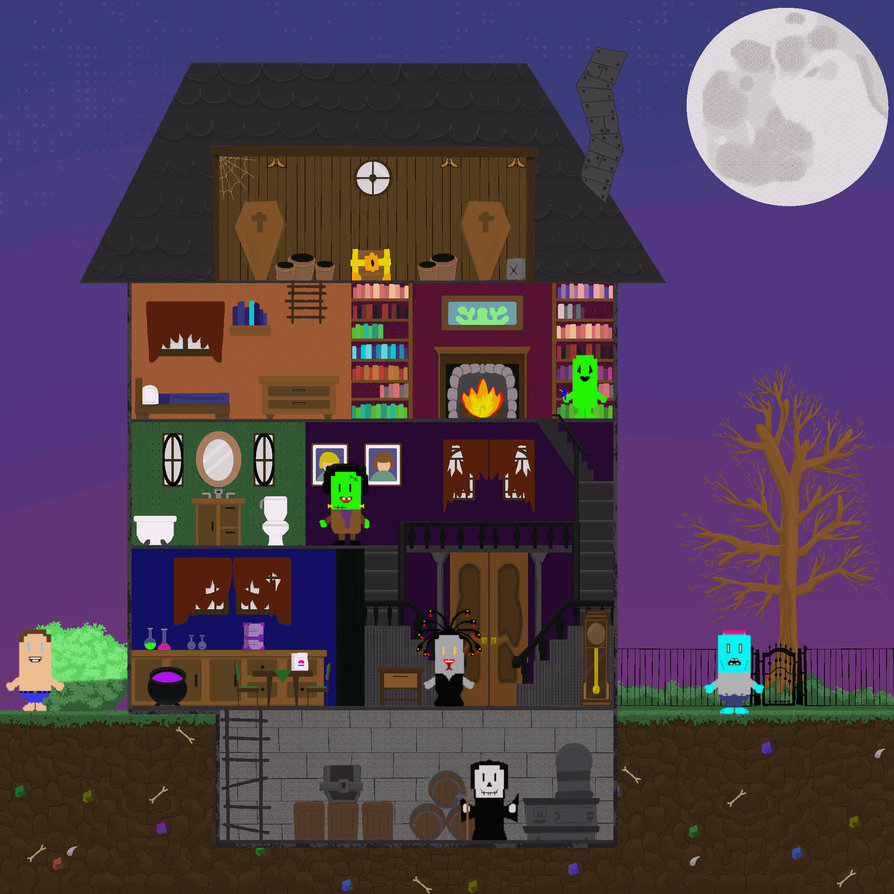 Pixel Haunted House Animated By Emilyyjjean On Deviantart