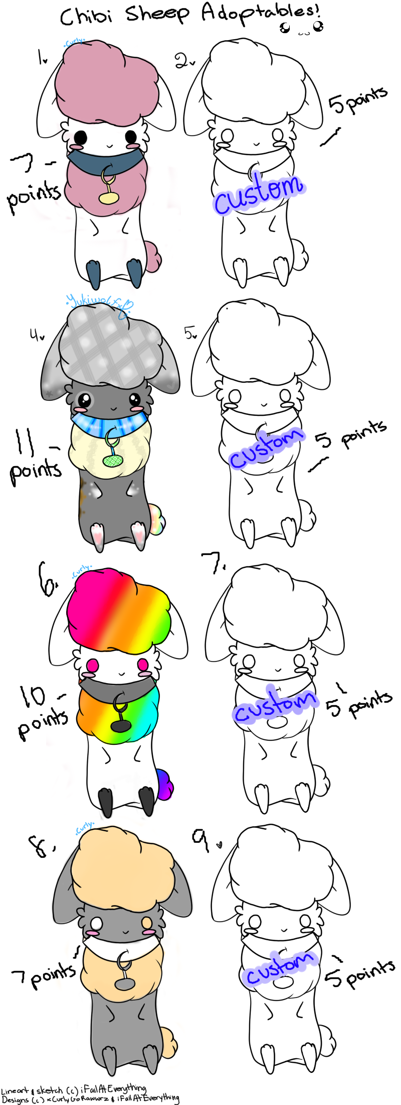 Chibi Sheep Adoptables! o w o ~