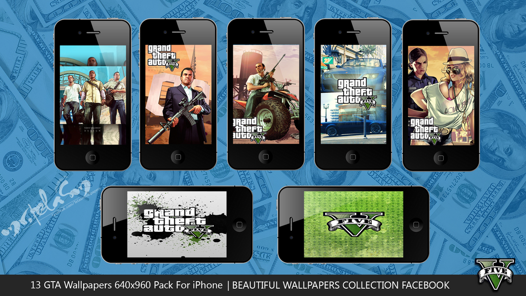 13 GTA V Wallpapers For iPhone 640x960 Pack