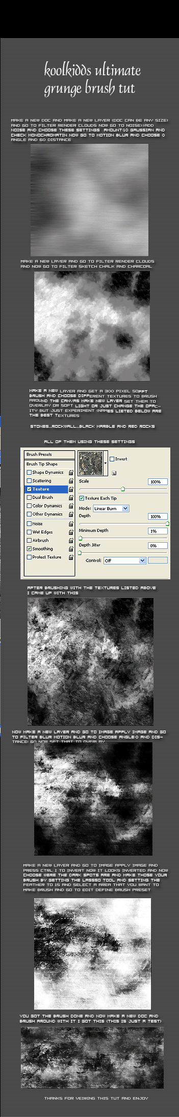 how to make a grunge brush tut