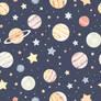 FREEBIE | Space Planets Pattern PNG