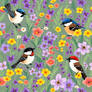FREEBIE | Summer Bird Floral Pattern PNG