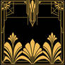 FREEBIE | Art Deco Gold Frame Background PNG