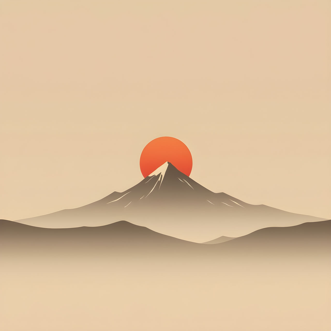 FREEBIE | Japanese Zen Minimal Mountain Background