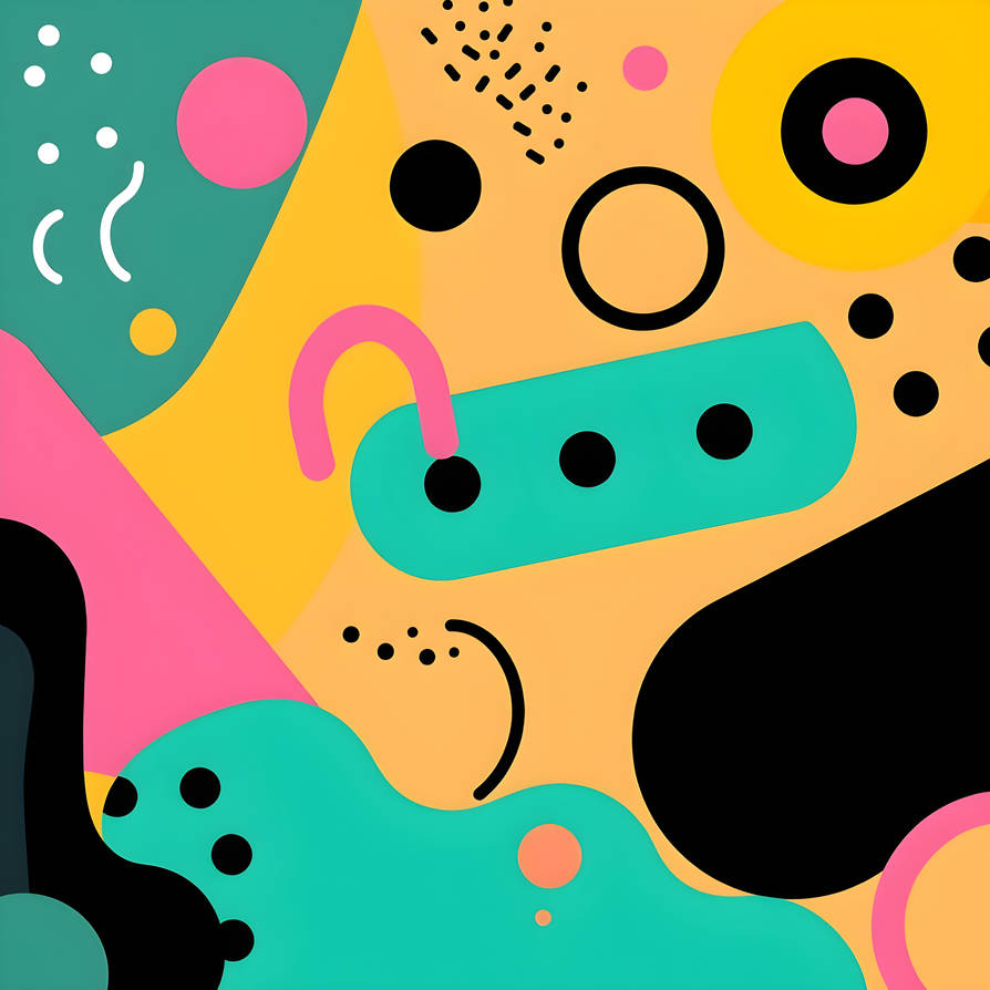 FREEBIE | Memphis Abstract Pop Art Background PNG