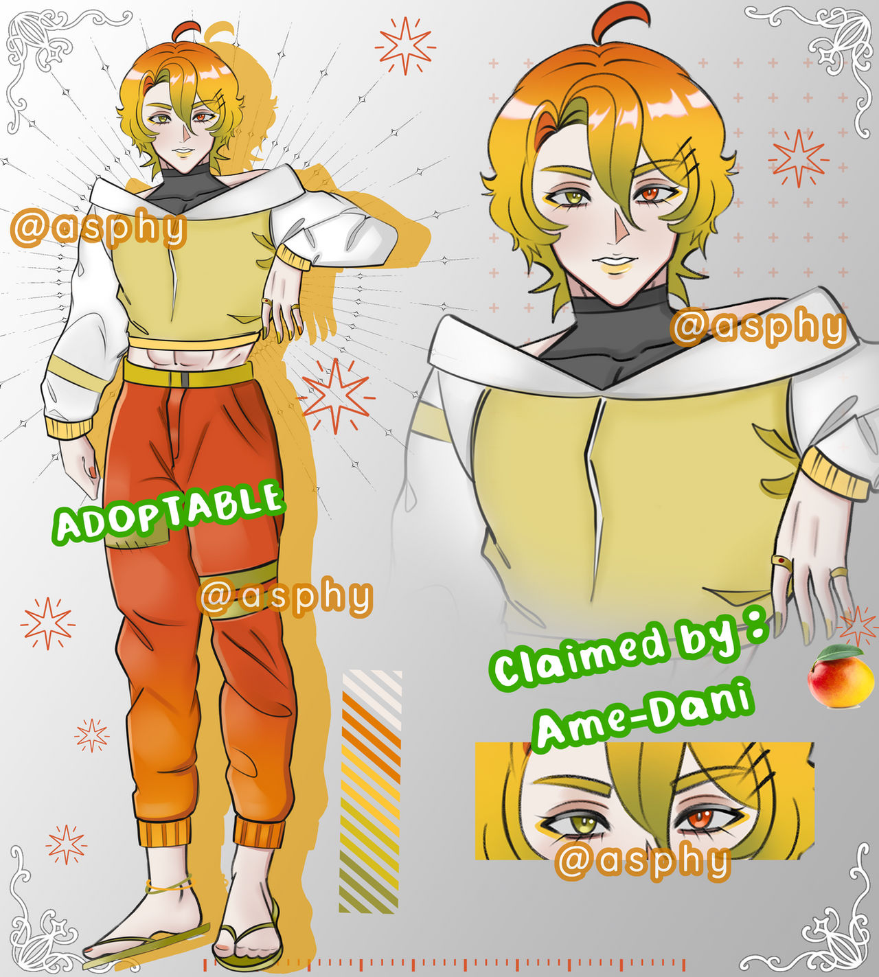 Humanized Mango (SOLD) HUMANOID MALE MANGO ADOPTABLE by Sohii0 on DeviantArt