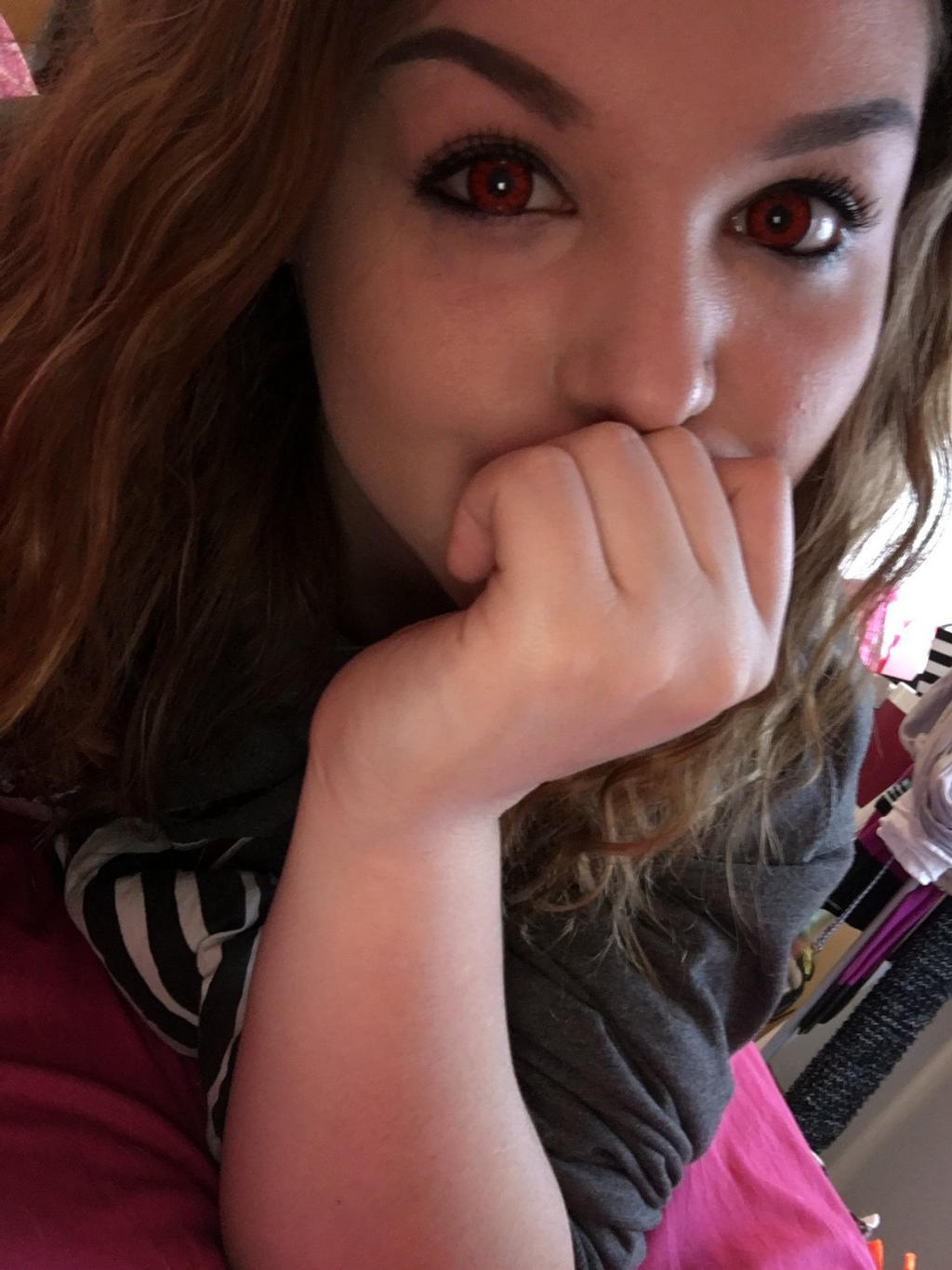 Haley in real life (even demons take selfies)