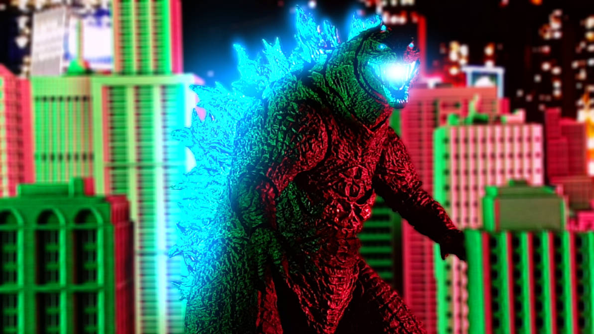 Godzilla In Neon Love Art Tumblr Bottle