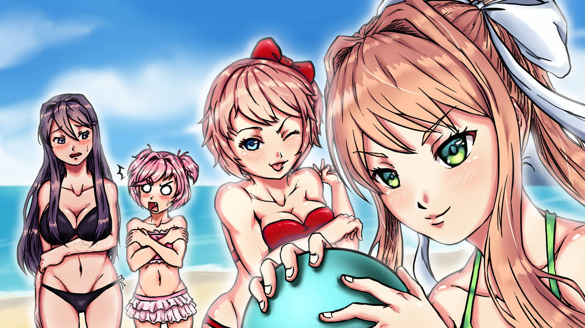 DDLC - The Literature Club's Vacations (Wallpaper)