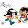 Running with Luffy