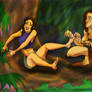 Tarzan Harry tickles his Jane