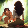Tarzan meets Jane Modern (AI)