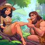 Cartoon Tarzan and Jane