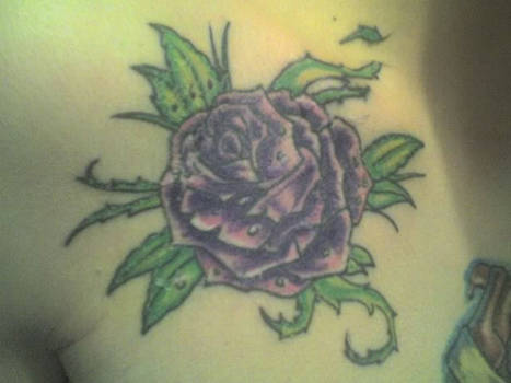 rose purple tattoo