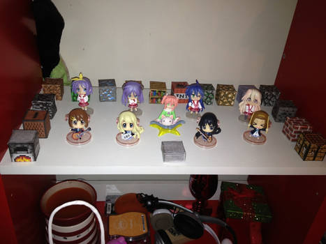 Minecraft, K-ON, Lucky Star figurines