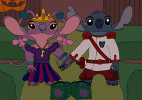 Trick-or-treating together