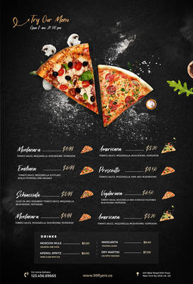 Restaurant Food Menu Free PSD Template