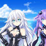 Ocean Relaxing (Purple and Black Heart Wallppaer)