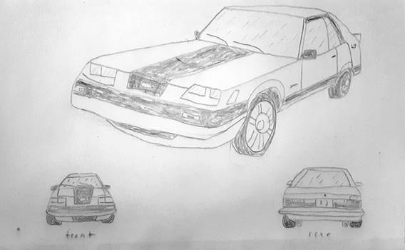 1983 Ford Mustang GT sketch