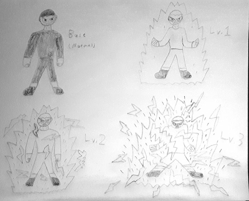 Little, Base to Lv.3 forms, as seen in comics by LITTLE-94 on DeviantArt
