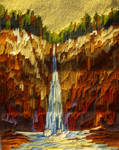 Needlepoint Waterfall by PatGoltz