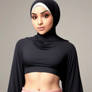 Hijabi girl wearing crop top
