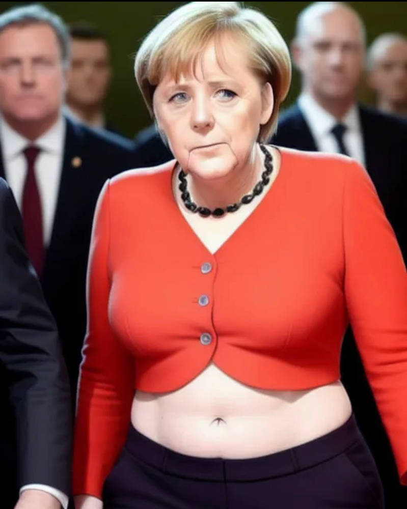Angela Merkel With Bare Navel By Sirvol On DeviantArt angela-merkel-with-bare-navel-by-sirvol-on-deviantart