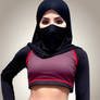 Niqabi in tank top