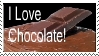 I LOVE CHOCOLATE stamp