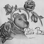 Pit bull and roses
