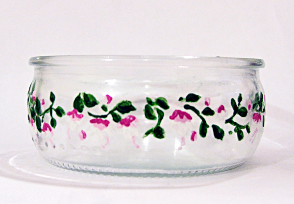 Fuschia Glass Bowl